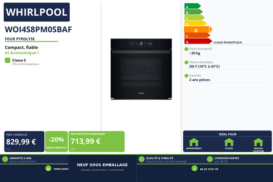 Vignette Four Pyrolyse Whirlpool WOI4S8PM0SBAF