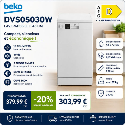 Lave-vaisselle 45 cm Beko - Photo 1
