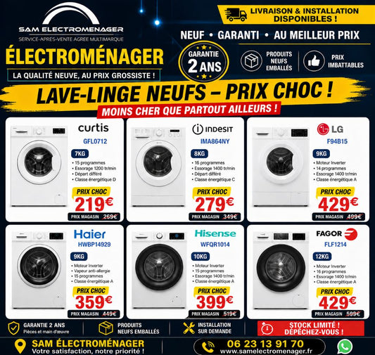 Lave linge neuf prix grossiste  - Photo 1