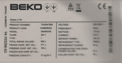 Réfrigérateur américain Beko - Photo 2
