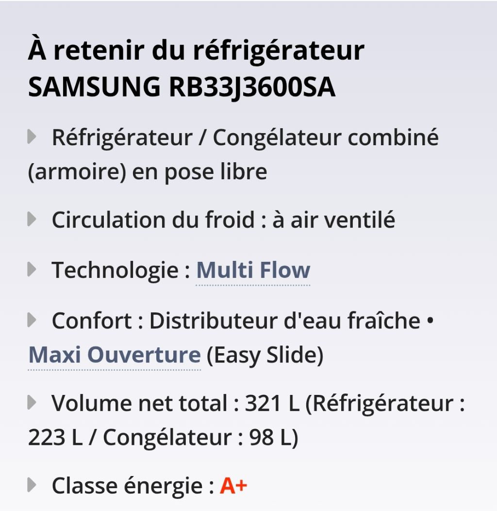 réfrigérateur combiné Samsung A+ - Photo 4