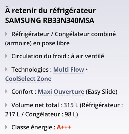 Réfrigérateur combi deux portes A+++ - Photo 4