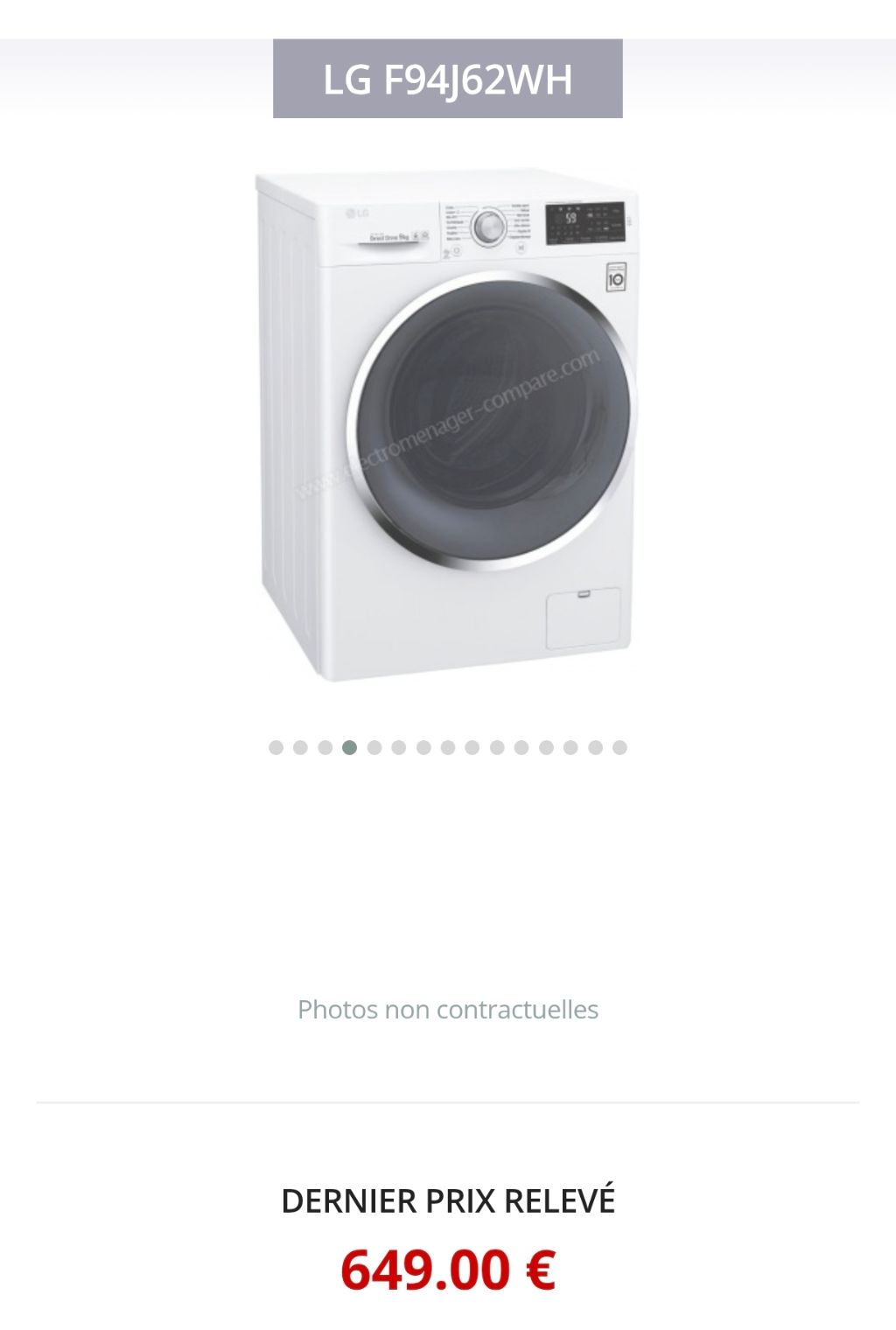 Lave-linge LG 9kg A+++ - Photo 4