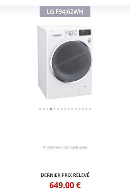 Lave-linge LG 9kg A+++ - Photo 4