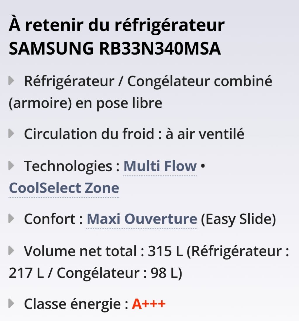 Réfrigérateur combiné Samsung  - Photo 5