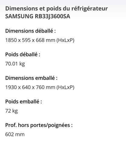 réfrigérateur combiné Samsung A+ - Photo 5
