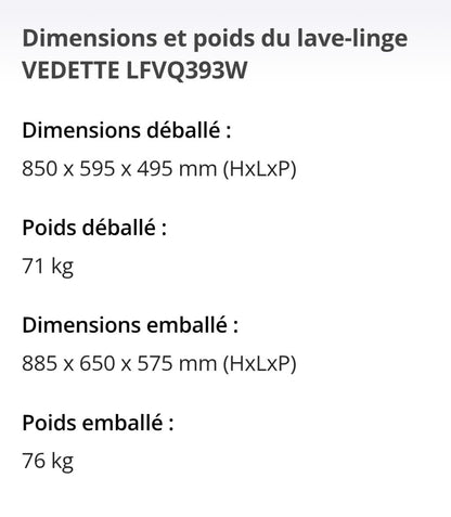 Lave-linge 9 kg - Photo 5