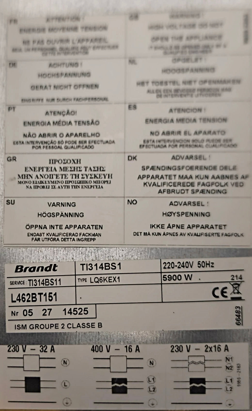 BRANDT TI314BS1 – Plaque induction